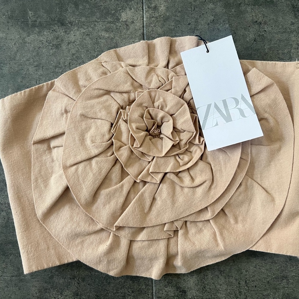 Zara Tan Floral Clutch